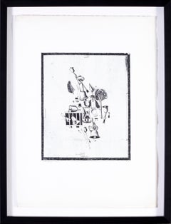 Gravures surréalistes en noir et blanc de l'artiste allemand Christoph Muhil des années 1970