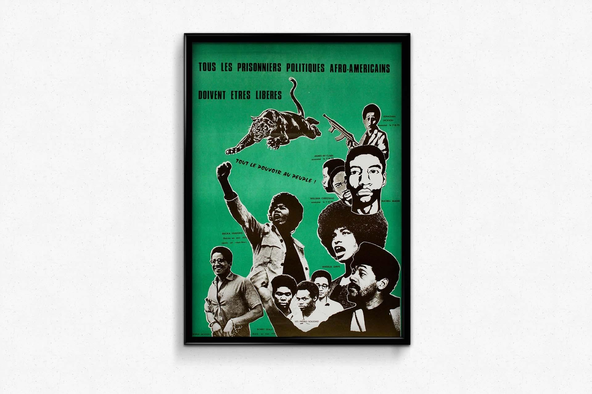 In 1971, a poignant Black Panthers poster emerged as a visual manifesto for justice, featuring the faces of key figures in the fight against systemic oppression. Jonathan Jackson, James Mc Clain, William Christmas, Angela Davis, Rushell Magee,