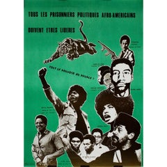 Affiche des panthères noires de 1971 - Tout le pouvoir au peuple ! - Le pouvoir noir