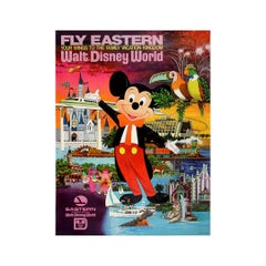 1971 original poster for Eastern Airlines official airline of Walt Disney World