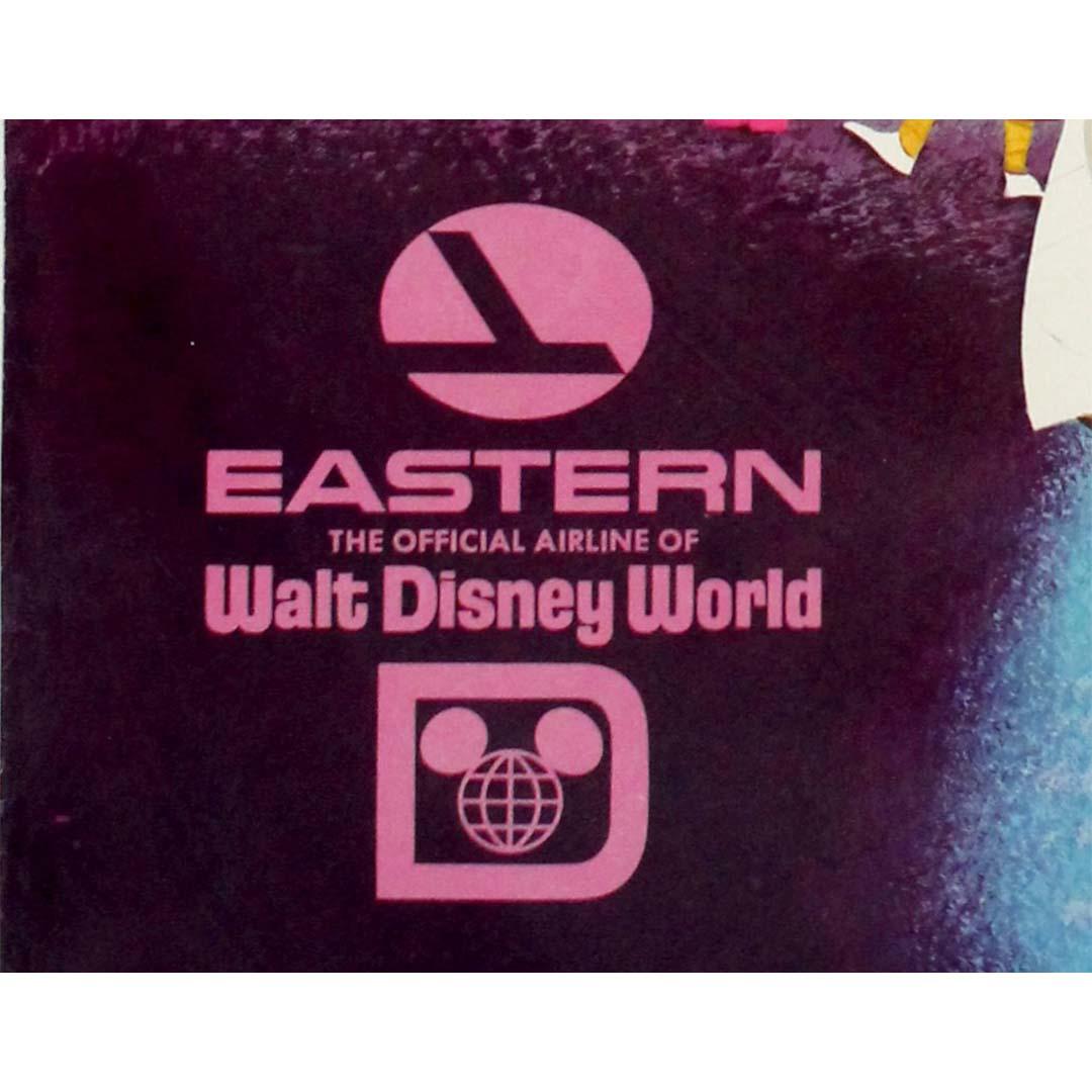 1971 original poster for Eastern Airlines official airline of Walt Disney World - Noir Print par Unknown