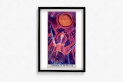 1971 Poster originale della conquista dello spazio sovietica Mars-2 e Mars-3 - A Space conquest
