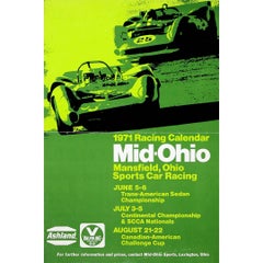 1971 poster - Mid-Ohio Mansfield Ohio Sports Car racing