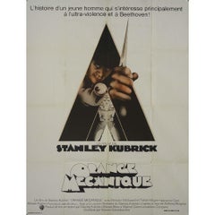 1972 original movie poster for A Clockwork Orange by Stanley Kubrick