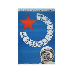 1972 Soviet Poster – Gagarin New Constellation Space Propaganda