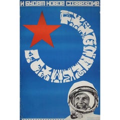 1972 Soviet Poster – Gagarin New Constellation Space Propaganda