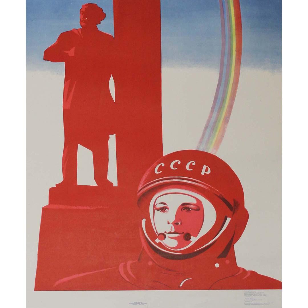 Original Propagandaplakat zum Kosmonautiktag von 1974, feiert am 12. April - UdSSR im Angebot 1