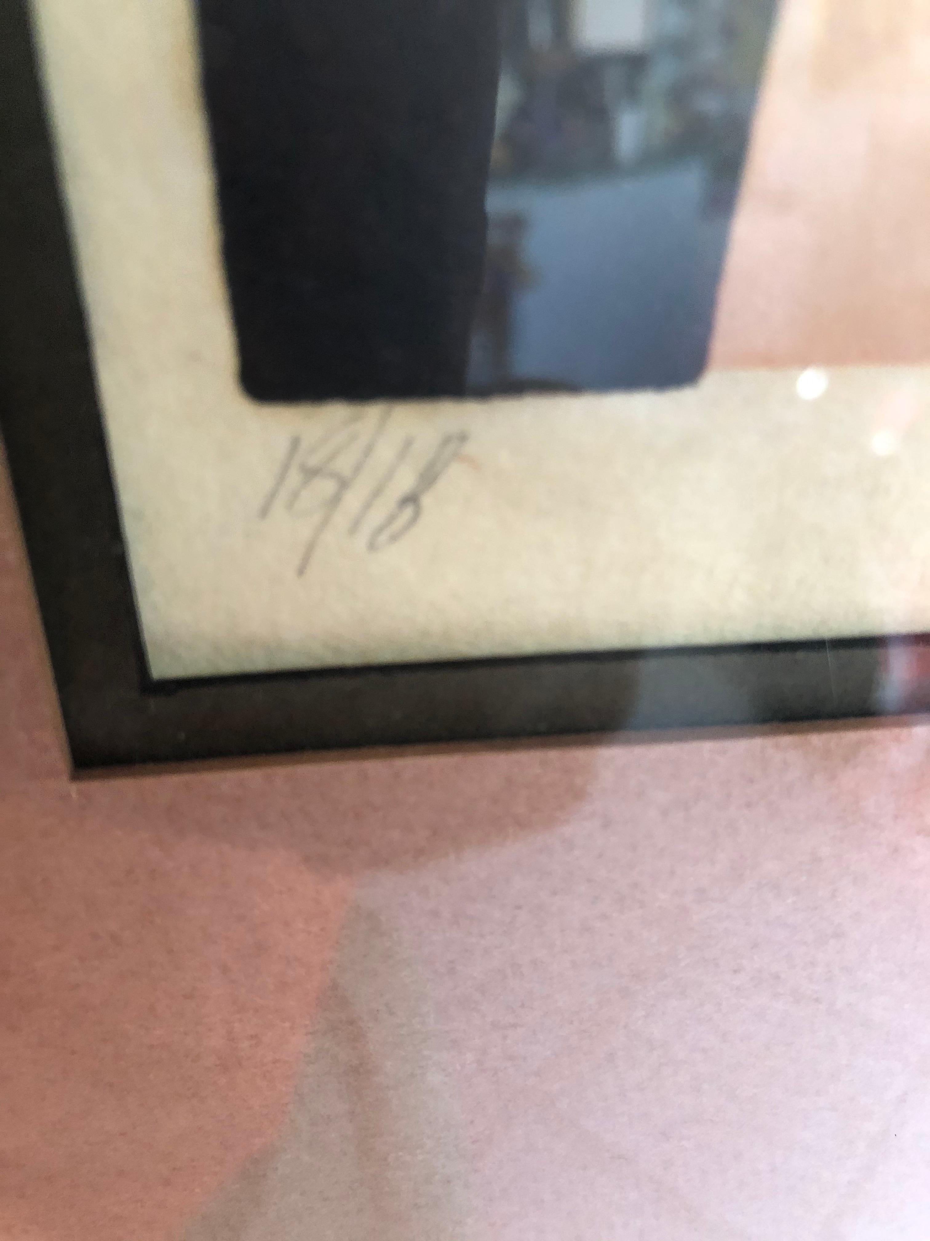 1974 Gravure sur bois de style Picasso 