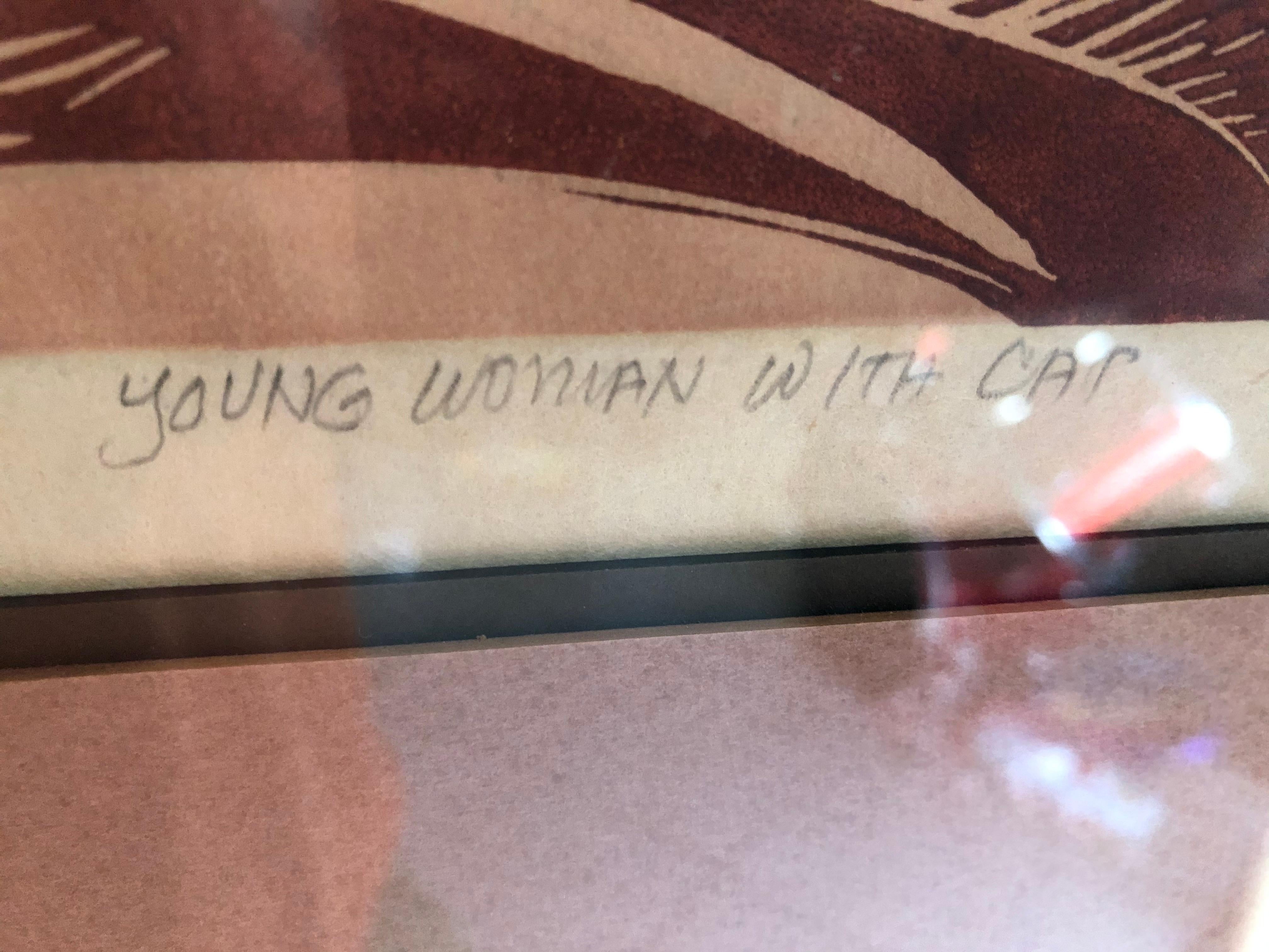 C'est vraiment l'un des plus beaux tirages que nous ayons jamais possédés. C'est mon préféré depuis des années, accroché à mon mur. Signé Barnhart et daté de 74. L'artiste a manifestement été très influencé par Picasso. La gravure sur bois colorée