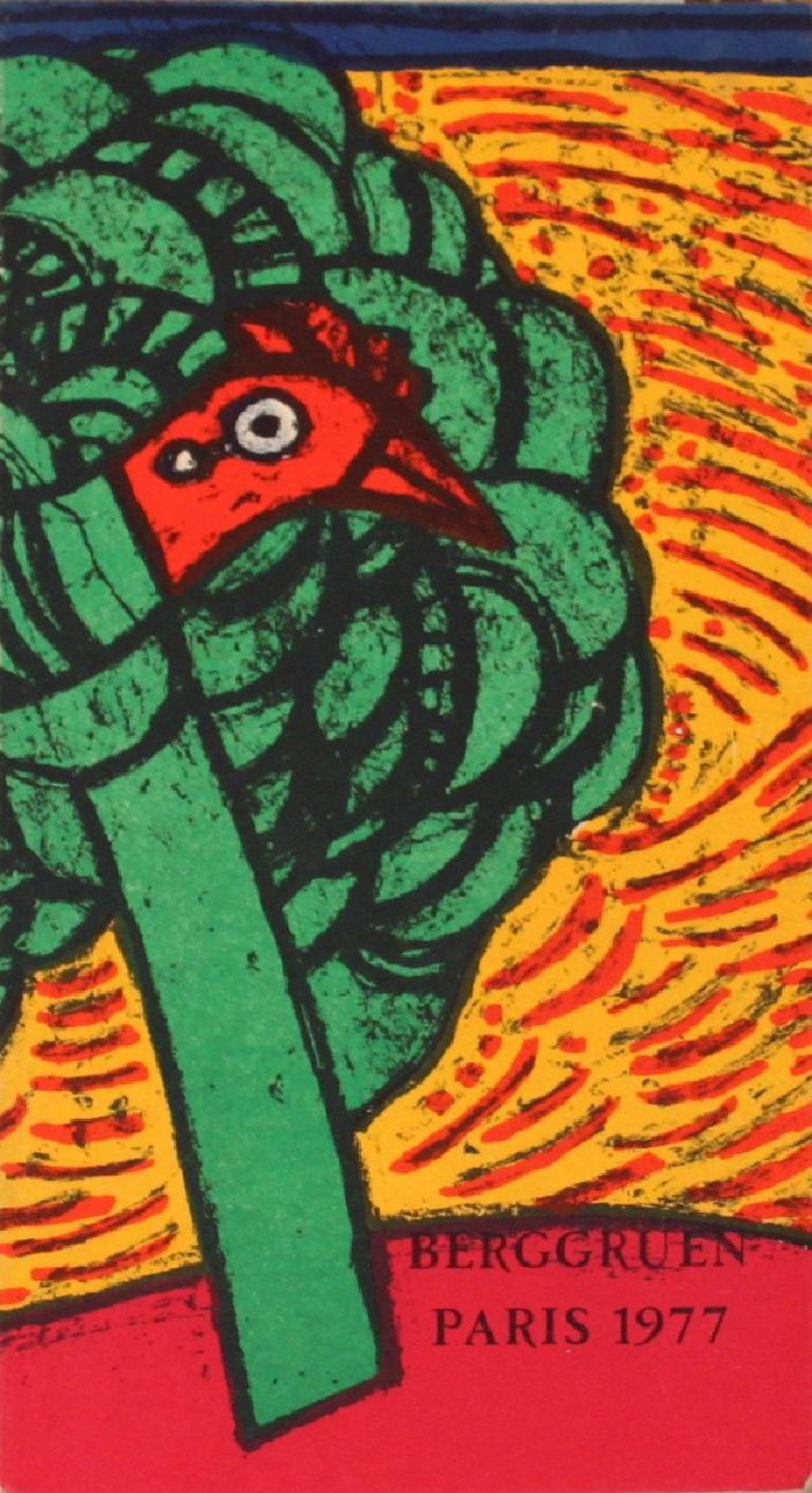 1977 Inconnu Maitres-Graveurs Contemporains 1977 Contemporary Green,Orange  - Print de Unknown