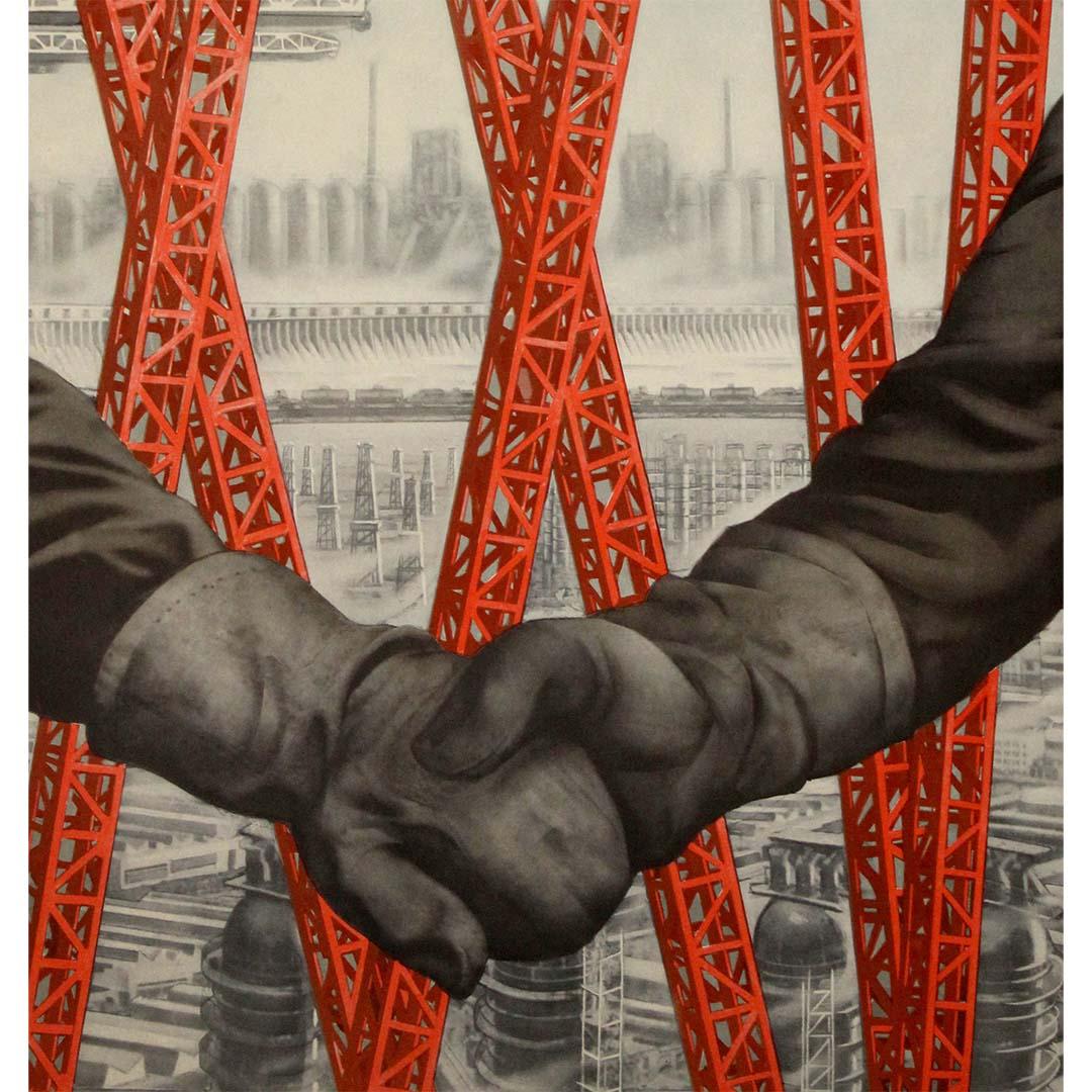 1980 original propaganda soviet poster - Industry - Russia - USSR For Sale 1