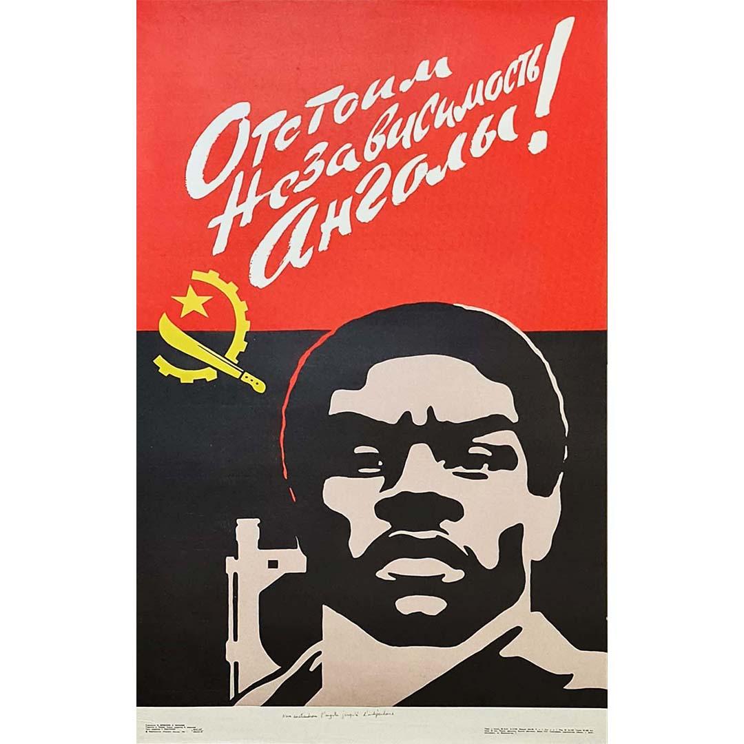 This Soviet poster was made in the context of the Cold War to support the independence of Angola. The world climate was then very tense.

There were many conflicts that opposed Portugal to independence rebellions from 1961 to 1975. This war resulted