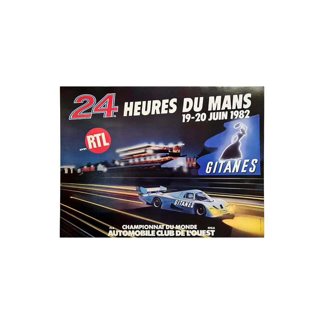 Nice original poster for the 1982 24 Hours of Le Mans.
The 1982 24 Hours of Le Mans is the 50th edition of the race and takes place on June 19 and 20, 1982 on the circuit of Sarthe.
This race is the fourth round of the 1982 World Sports Car