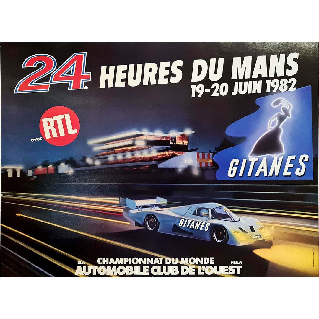 1982 original poster for the 24 Hours of Le Mans - Racing - Vintage Cars - Print by Unknown