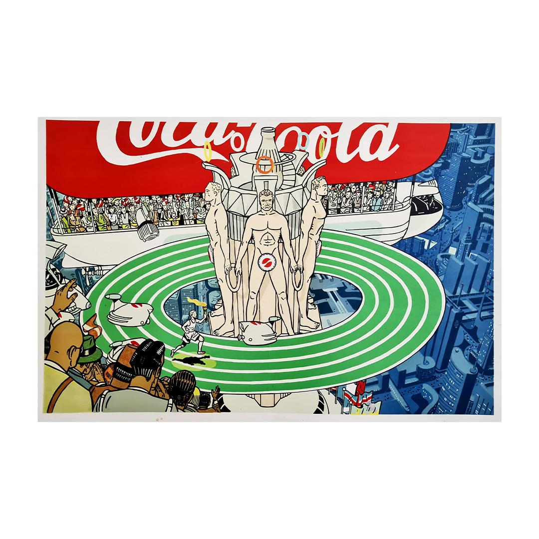 A very beautiful poster, with the futuristic look realized at the request of Coca-Cola to celebrate the Games of the XXIIIth Olympiad, that is to say the Summer Olympic Games of 1984 which took place in Los Angeles.

Olympic games - Gastronomy -