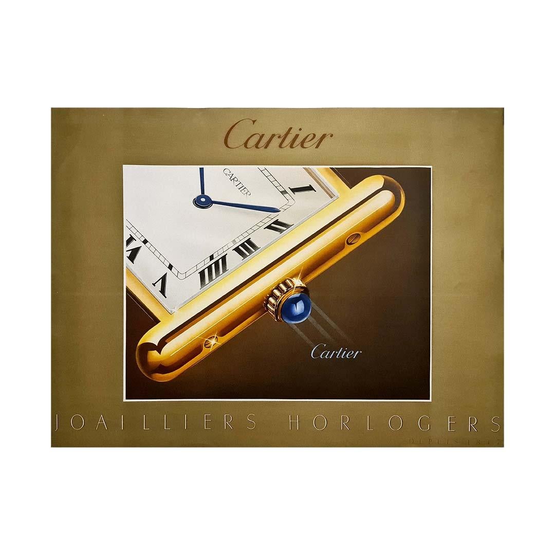 The 1985 original advertising poster for Cartier, titled 