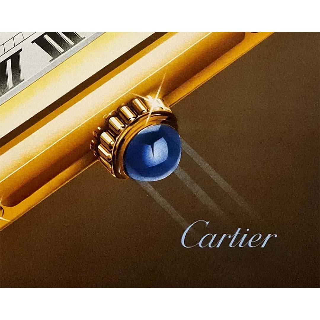 1985 original advertising poster for Cartier French luxury house For Sale 1