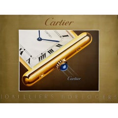 Vintage 1985 original advertising poster for Cartier French luxury house