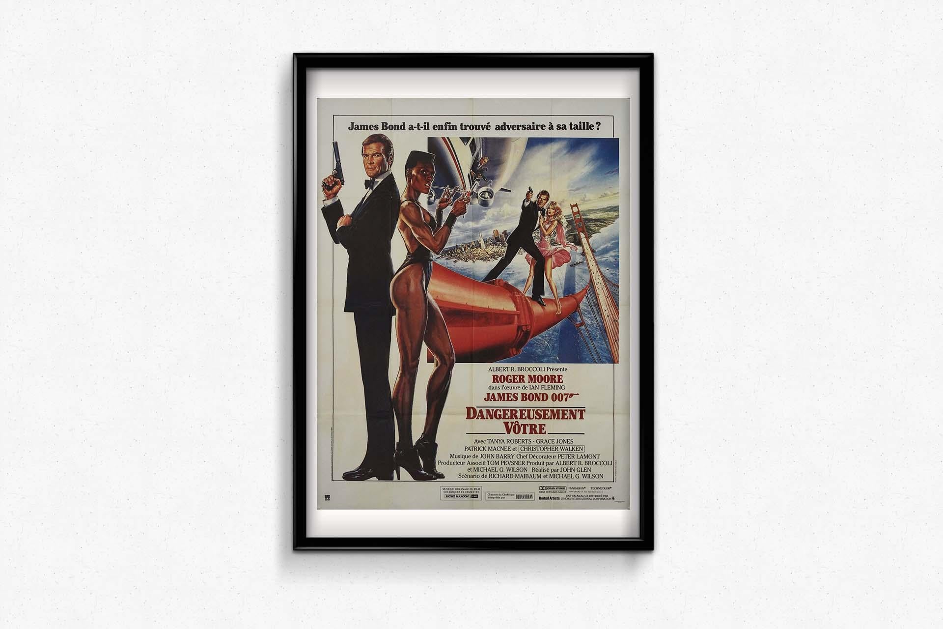 The 1985 original poster for Dangeureusement Vôtre, the French title of A View to a Kill, remains an iconic piece of cinematic memorabilia from the James Bond franchise. The film, directed by John Glen, is the fourteenth in the James Bond series