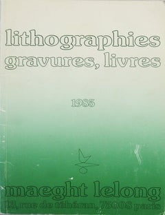 1985 Unknown 
Maeght Lelong-Lithographies, Gravures, Livres
 Green Book