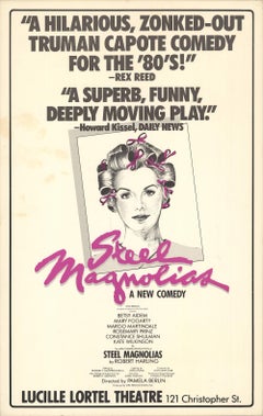 Vintage 1987 Unknown 'Steel Magnolias' Advertising Black & White,Pink USA Offset 