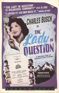 Vintage 1989 Unknown 'The Lady In Question' Advertising Purple,Multicolor,Black & White