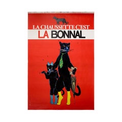 1990 original French advertising poster - La chausette c'est la Bonnal