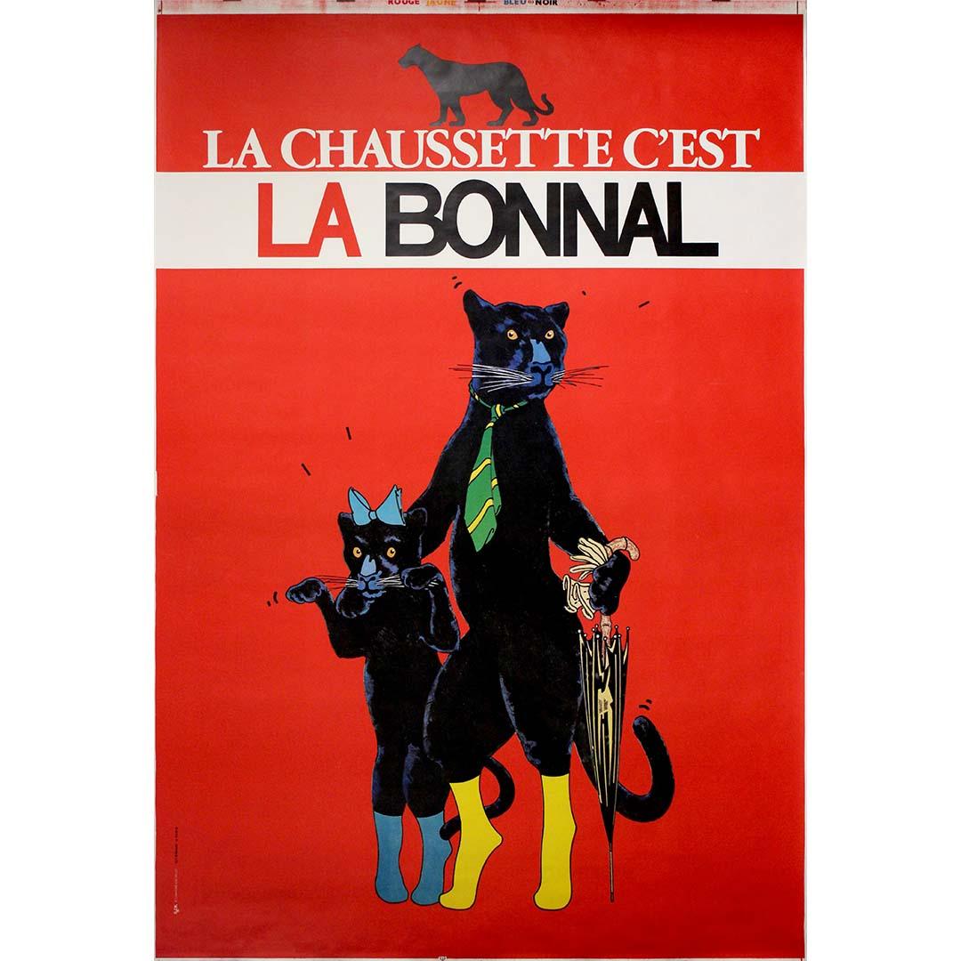 1990 original French advertising poster - La chausette c'est la Bonnal