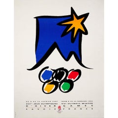 1992 original poster for the 1992 Winter Olympics in French region of Savoie
