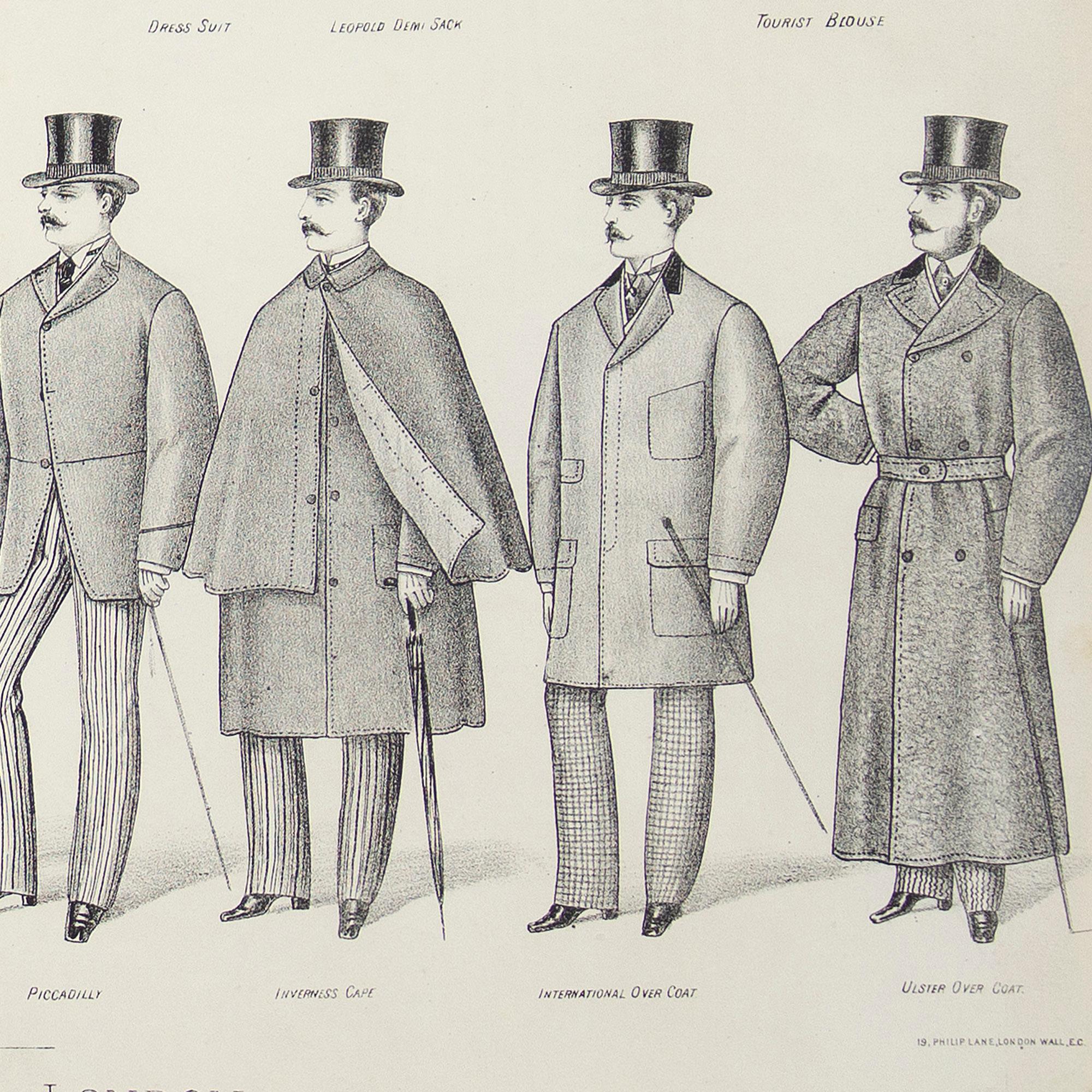 Pubblicità di moda del XIX secolo, I nostri stili per la stagione attuale, litografia - Figurative Print Beige di Unknown