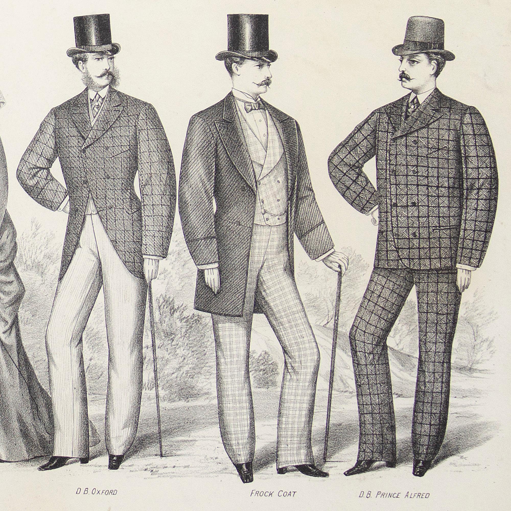 19th-Century Fashion Advertising, Our Styles For The Present Season, Lithograph For Sale 2