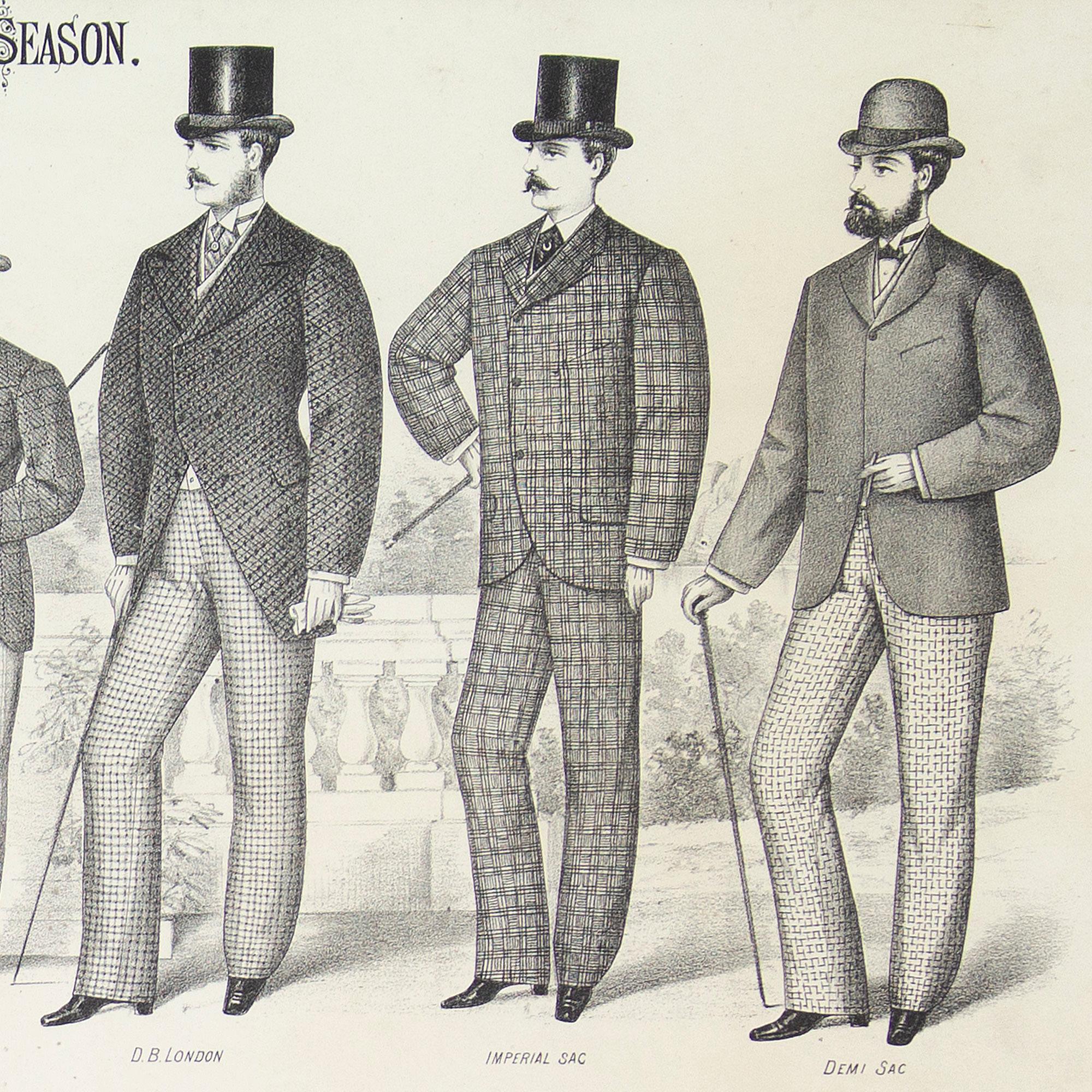 19th-Century Fashion Advertising, Our Styles For The Present Season, Lithograph For Sale 4