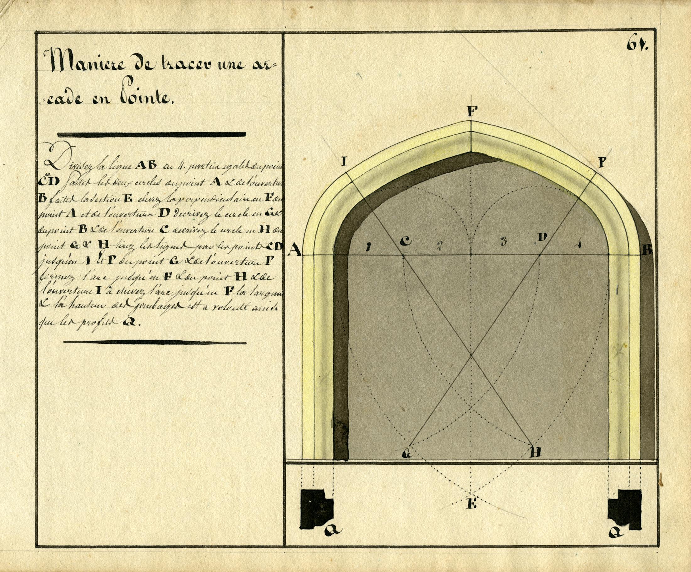 Unknown Figurative Print - 19th Century French Geometry Manuscript 7