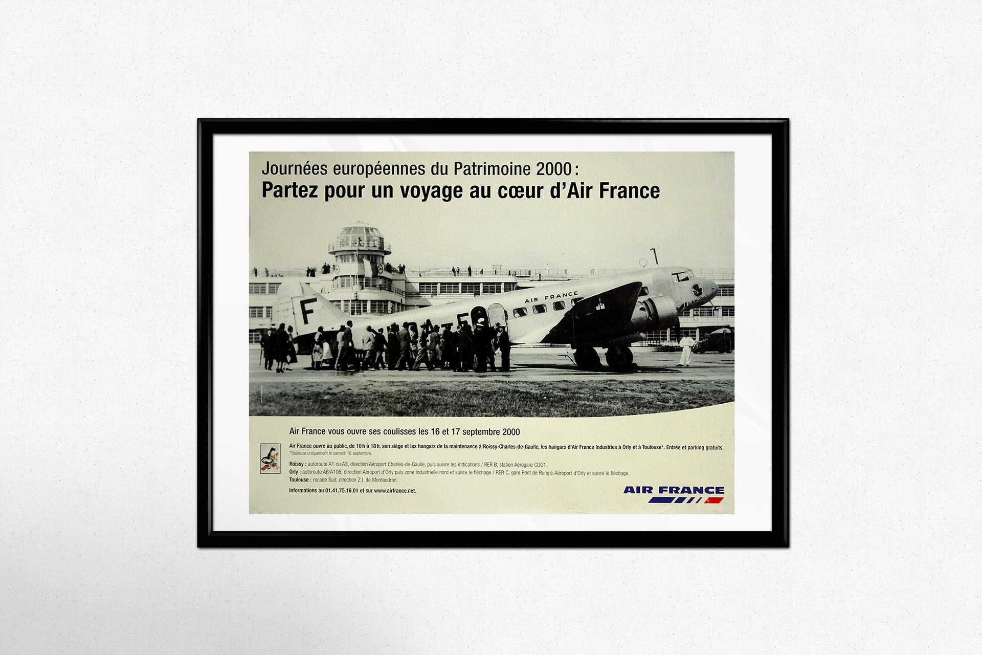 2000 Original Air France Plakat -  Europäische Tage des Kulturerbes im Angebot 1