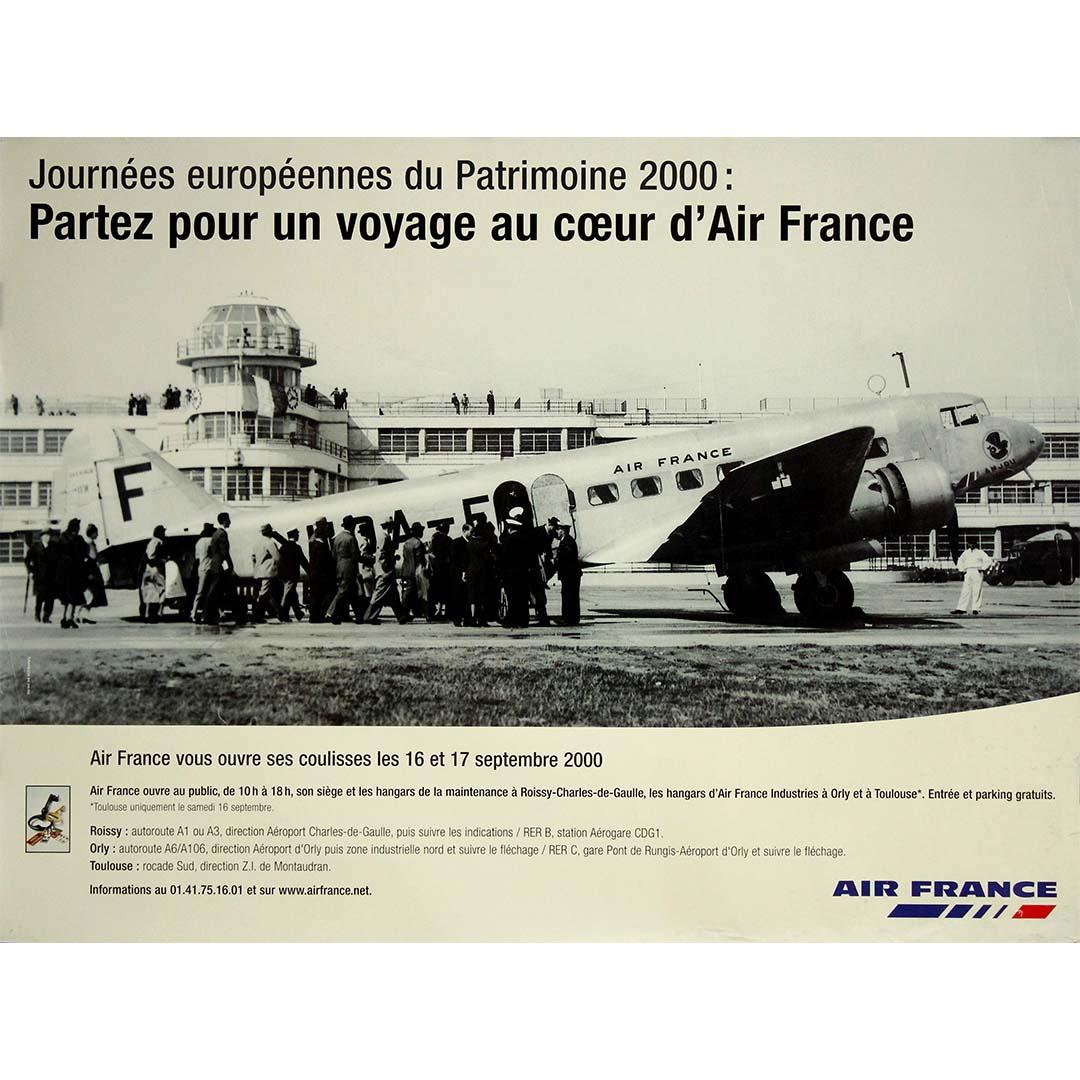 2000 Original Air France Plakat -  Europäische Tage des Kulturerbes – Print von Unknown