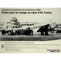 2000 manifesto originale di Air France  Giornate Europee del Patrimonio