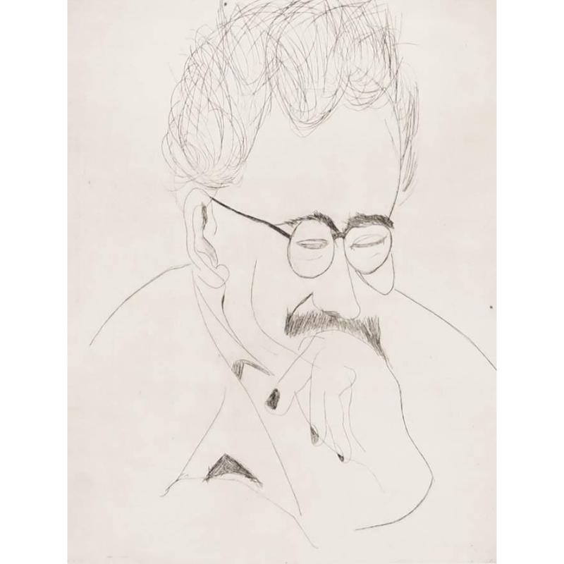 20th Century Etching - Deep Thinker - Print by Unknown