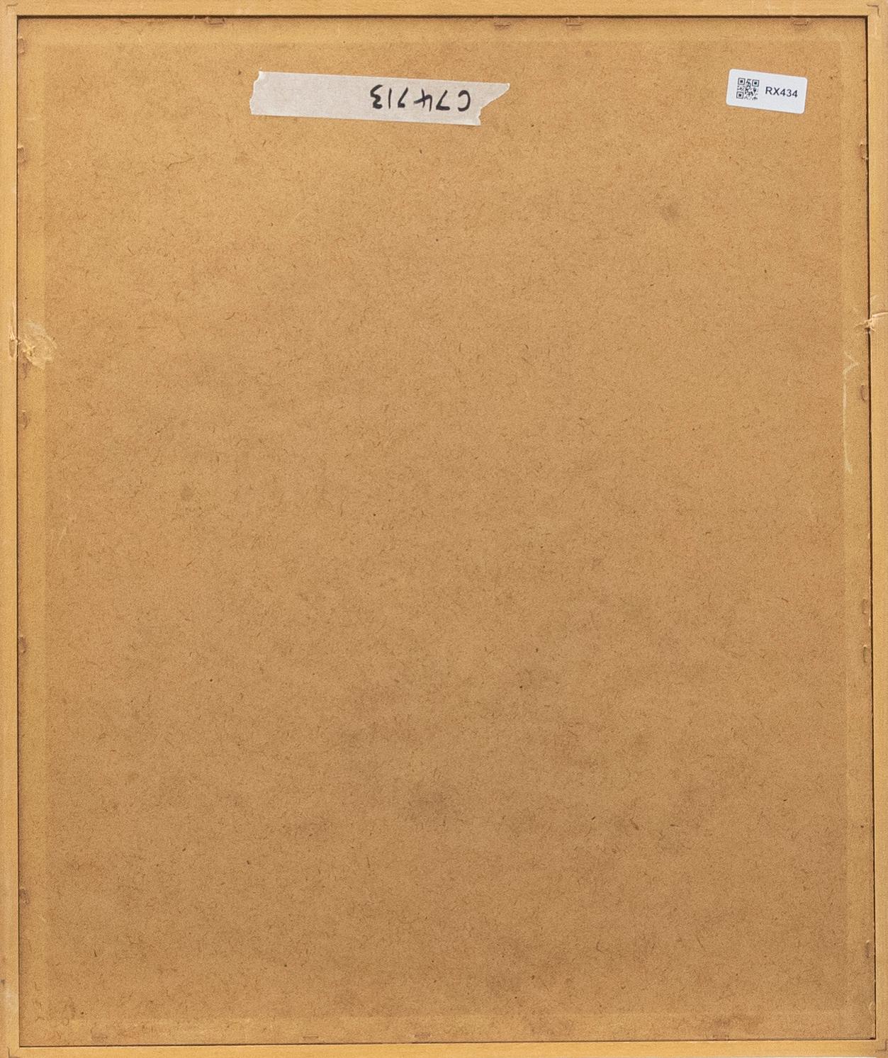 Linoprint du 20e siècle - Un officiel blanc avec deux policiers et une Bible - Blanc Figurative Print par Unknown
