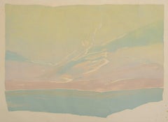 20th Century School, Landscape in Pastel Hues, Embossed Lithograph