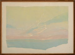 20th Century School, Landscape in Pastel Hues, Embossed Lithograph