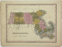 Antique 6, 19th Century hand-colored maps printed by Anthony Finley of Philadelphia 1824