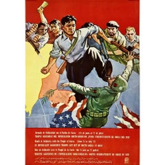 70s Original poster - Month of solidarity with the people of Korea - OSPAAAL
