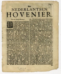 A conservatory with orange-, lemon- and figtrees - Engraving - 17th Century