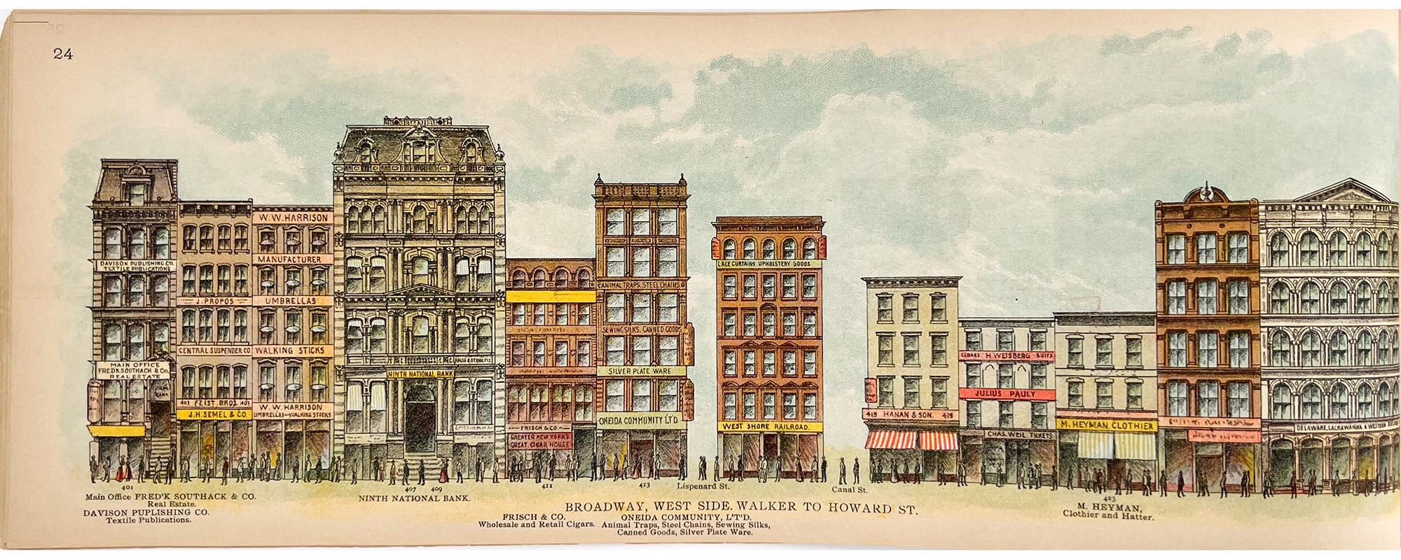 A Pictorial View of Broadway, 1899 - 74 Chromolithograph plates For Sale 5