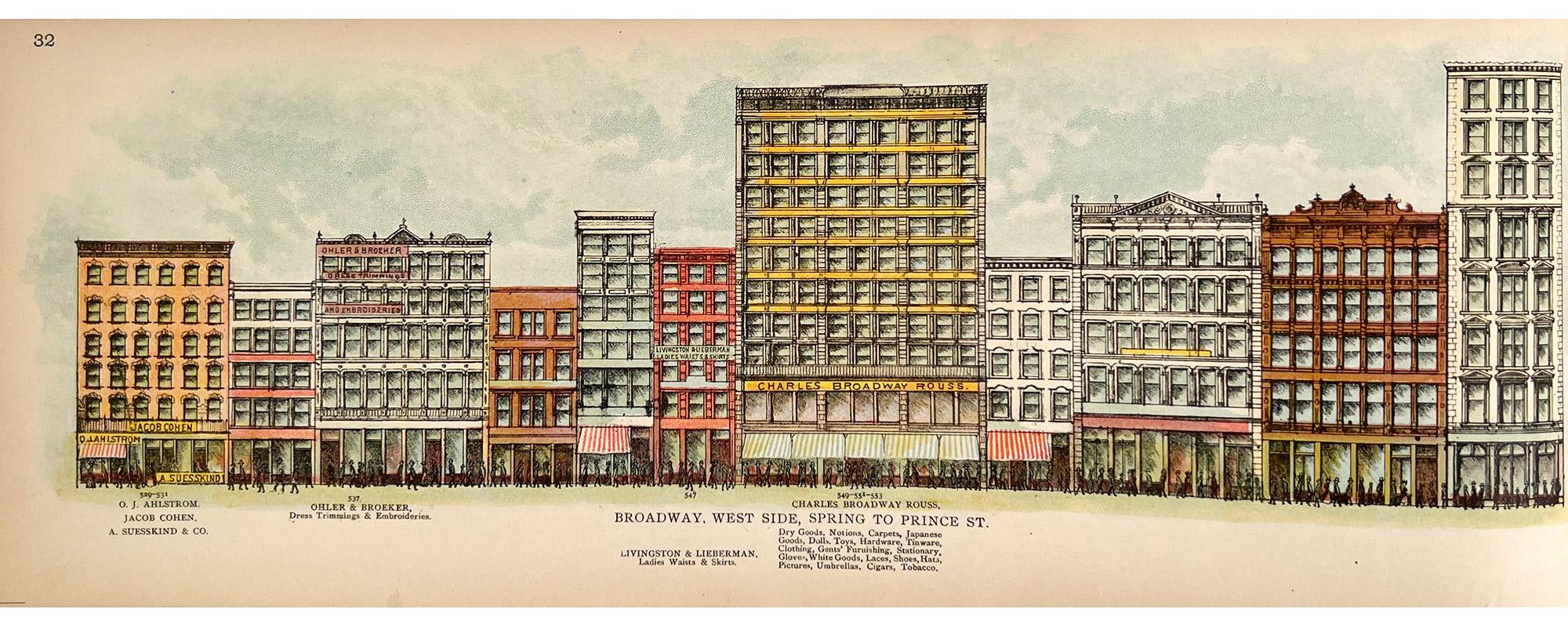 A Pictorial View of Broadway, 1899 - 74 Chromolithograph plates For Sale 6