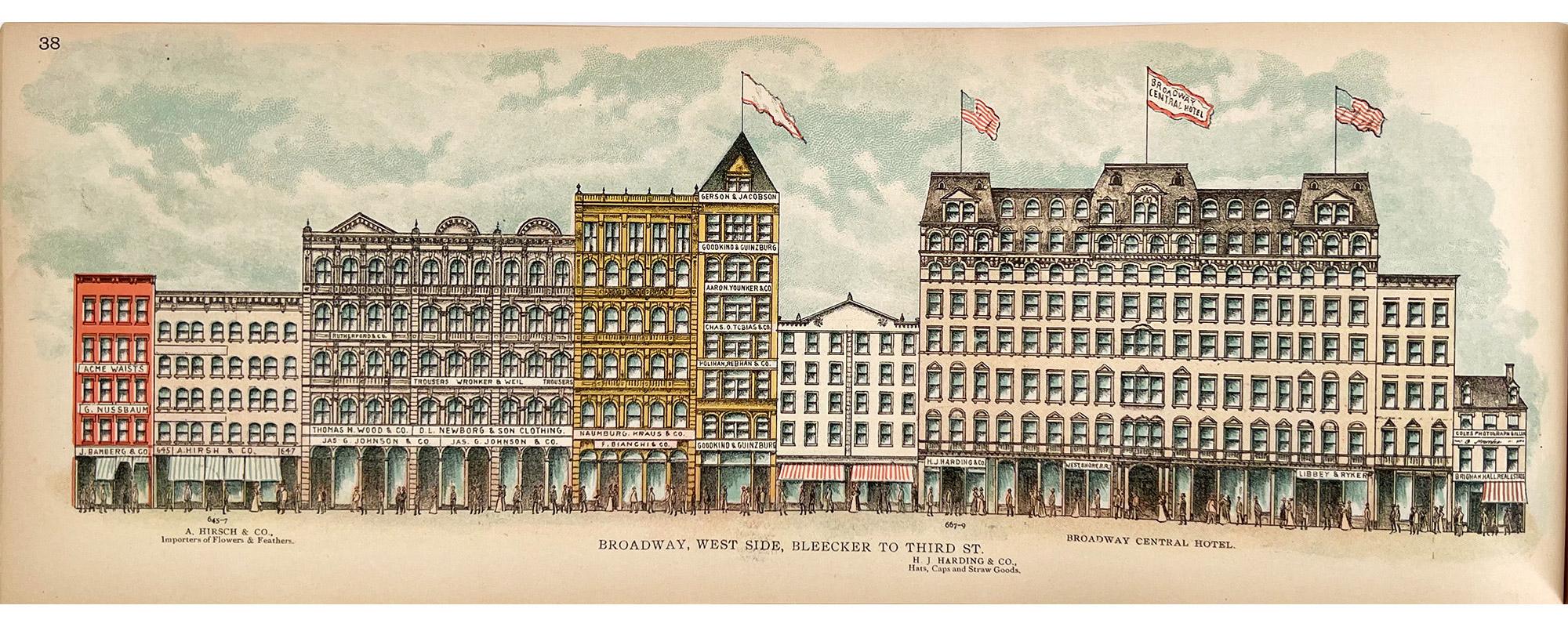 A Pictorial View of Broadway, 1899 - 74 Chromolithograph plates For Sale 8