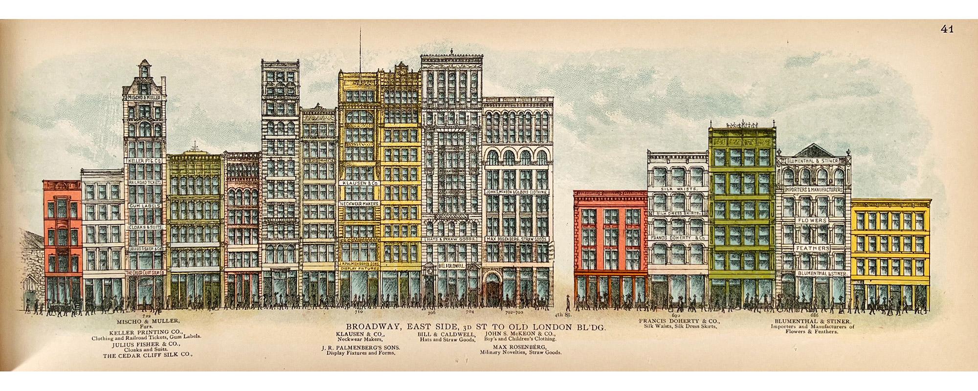 A Pictorial View of Broadway, 1899 - 74 Chromolithograph plates For Sale 9
