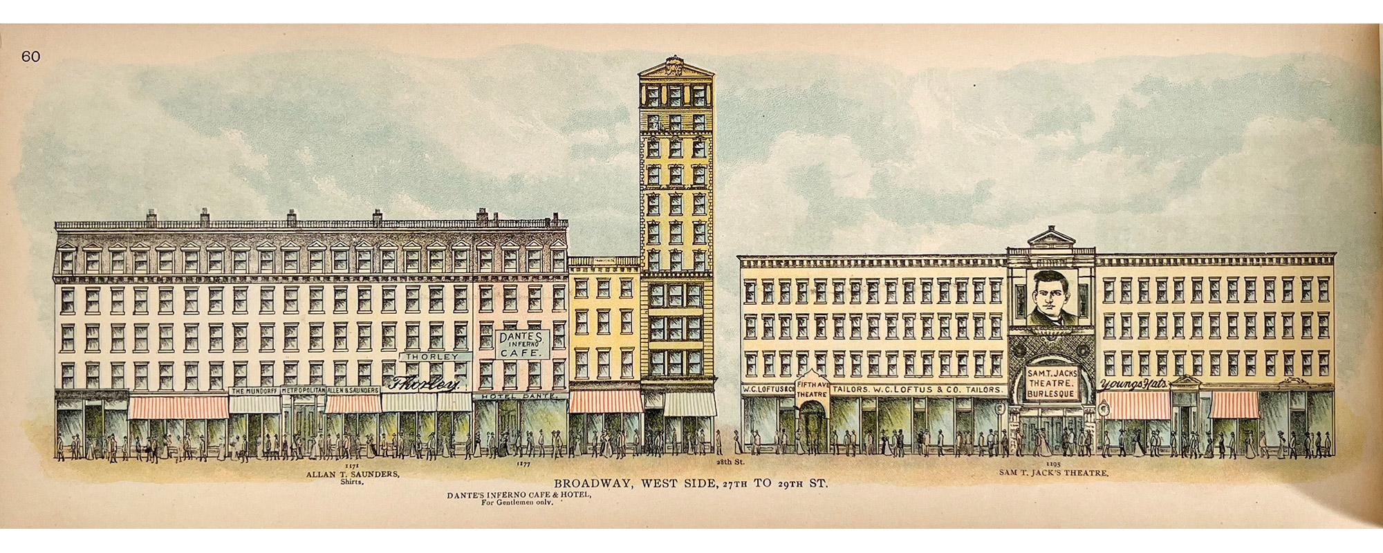 A Pictorial View of Broadway, 1899 - 74 Chromolithograph plates For Sale 12