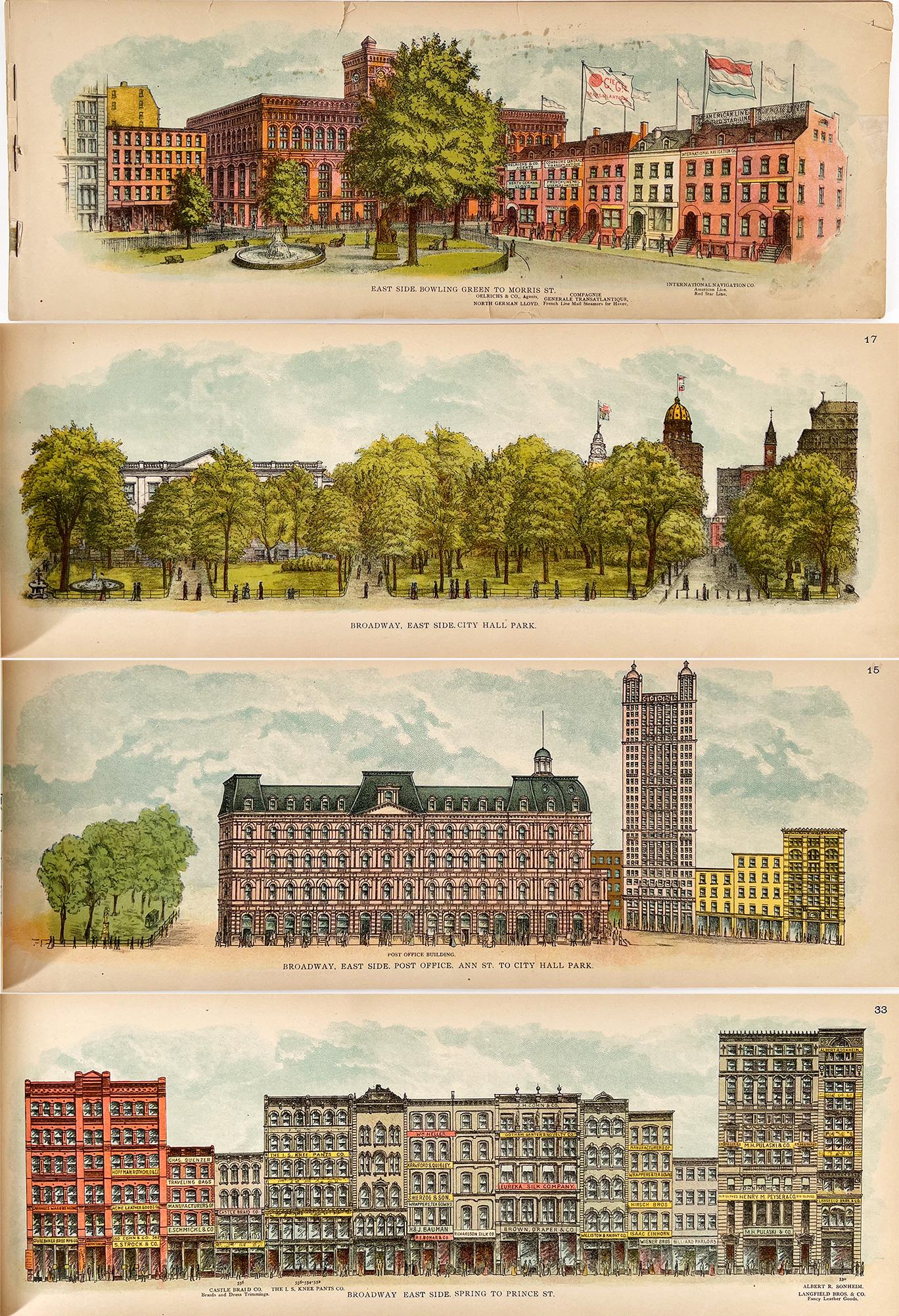 A Pictorial View of Broadway, 1899 - 74 Chromolithograph plates - Print by Unknown