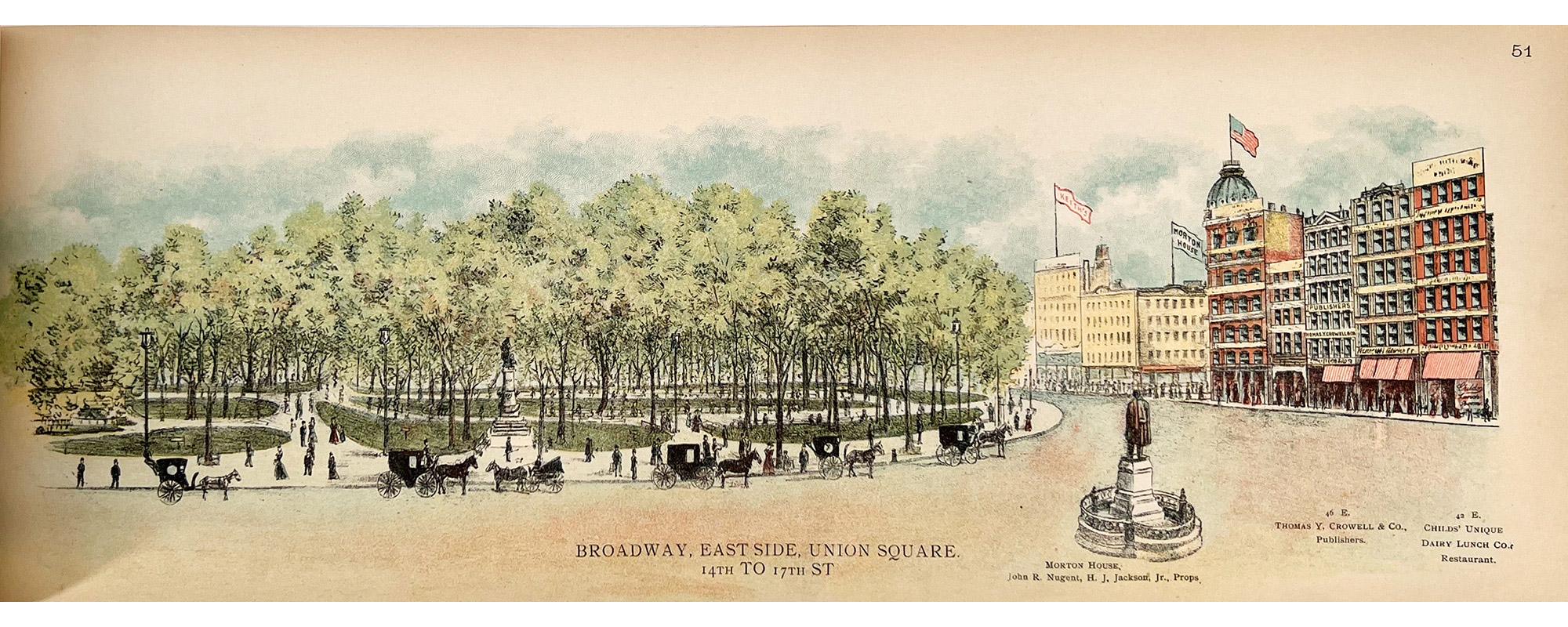 A Pictorial View of Broadway, 1899 - 74 Chromolithograph plates For Sale 1